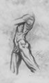 Michael Hensley Drawings, Male Form 49